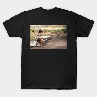 Giraffes at Watering Hole T-Shirt